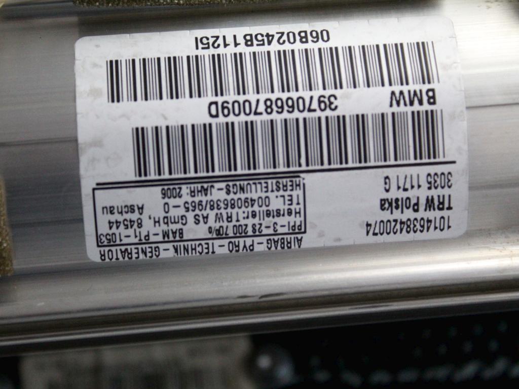 KIT AIRBAG KOMPLET OEM N. 58253 KIT AIRBAG COMPLETO ORIGINAL REZERVNI DEL BMW SERIE 1 BER/COUPE/CABRIO E81/E82/E87/E88 (2003 - 2007) DIESEL LETNIK 2006