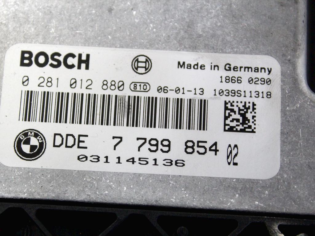 OSNOVNA KRMILNA ENOTA DDE / MODUL ZA VBRIZGAVANJE OEM N. 7799854 ORIGINAL REZERVNI DEL BMW SERIE 1 BER/COUPE/CABRIO E81/E82/E87/E88 (2003 - 2007) DIESEL LETNIK 2006