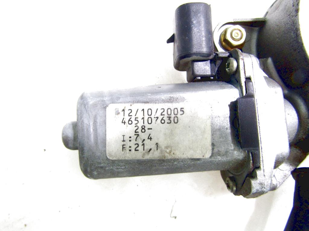 MEHANIZEM DVIGA ZADNJIH STEKEL  OEM N. 465107630 ORIGINAL REZERVNI DEL FIAT MULTIPLA 186 (1998 - 2002) DIESEL LETNIK 2004