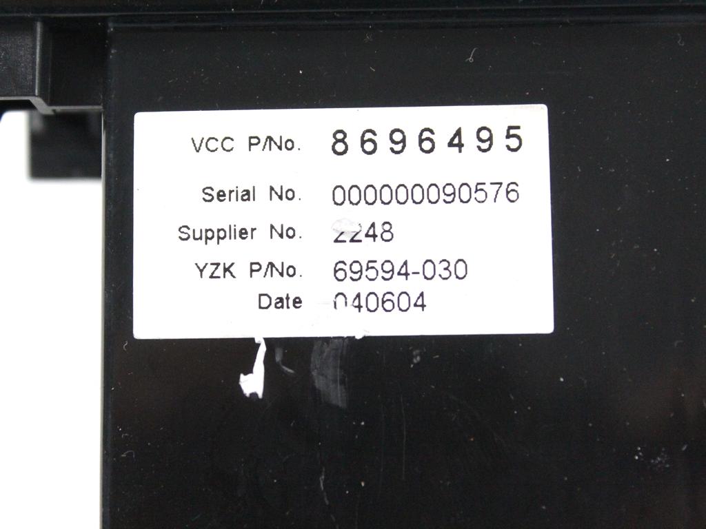 POTOVALNI RACUNALNIK OEM N. 8696495 ORIGINAL REZERVNI DEL VOLVO V50 545 (2004 - 05/2007) DIESEL LETNIK 2004