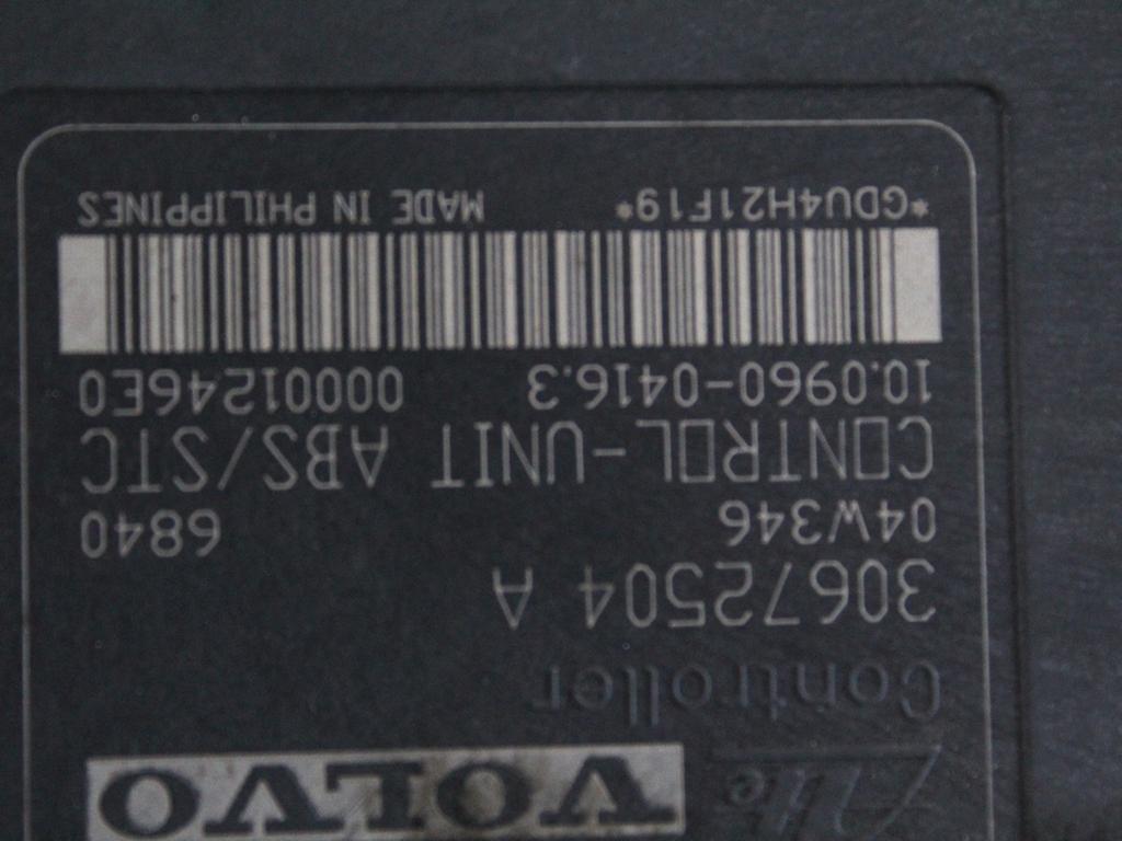 ABS AGREGAT S PUMPO OEM N. 30672503 ORIGINAL REZERVNI DEL VOLVO V50 545 (2004 - 05/2007) DIESEL LETNIK 2004