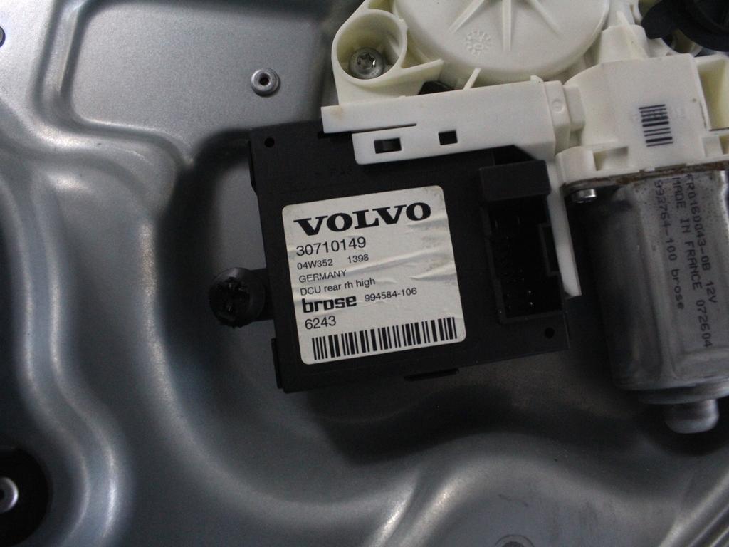 MEHANIZEM DVIGA ZADNJIH STEKEL  OEM N. 17906 SISTEMA ALZACRISTALLO PORTA POSTERIORE ELETT ORIGINAL REZERVNI DEL VOLVO V50 545 (2004 - 05/2007) DIESEL LETNIK 2004