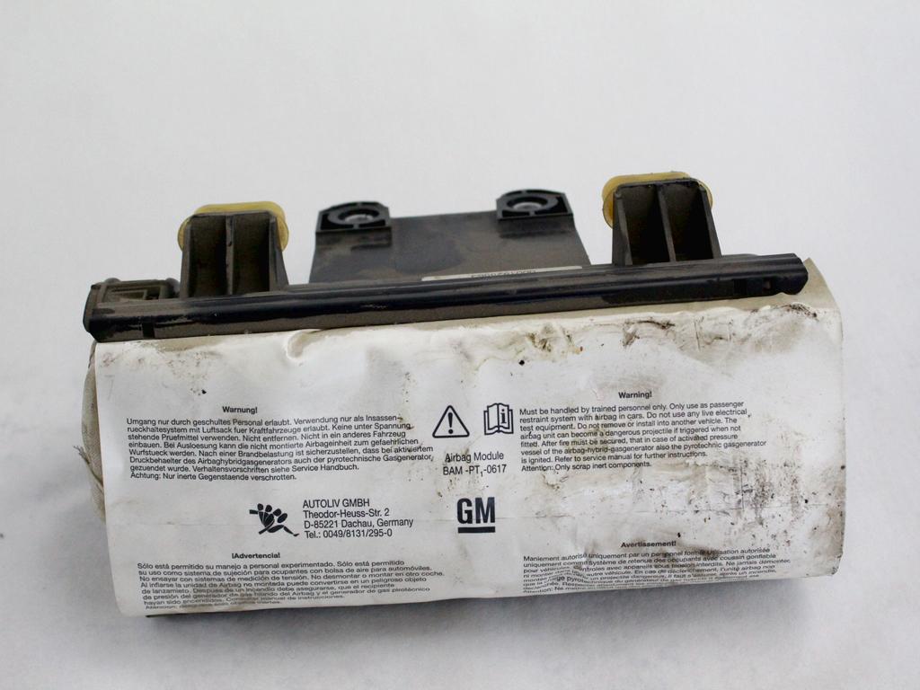 KIT AIRBAG KOMPLET OEM N. 19619 KIT AIRBAG COMPLETO ORIGINAL REZERVNI DEL OPEL COMBO C (2001 - 2011) BENZINA/METANO LETNIK 2009