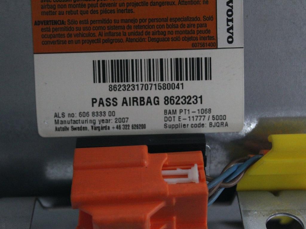 AIRBAG SOPOTNIK OEM N. 8623231 ORIGINAL REZERVNI DEL VOLVO XC90 275 MK1 (2002 - 2014)DIESEL LETNIK 2008