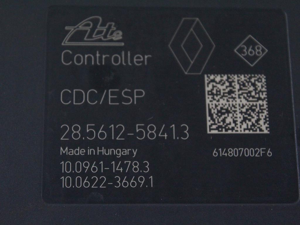 ABS AGREGAT S PUMPO OEM N. 476605296R ORIGINAL REZERVNI DEL RENAULT MEGANE MK3 BZ0/1 B3 DZ0/1 KZ0/1 BER/SPORTOUR/ESTATE (2009 - 2015) DIESEL LETNIK 2014