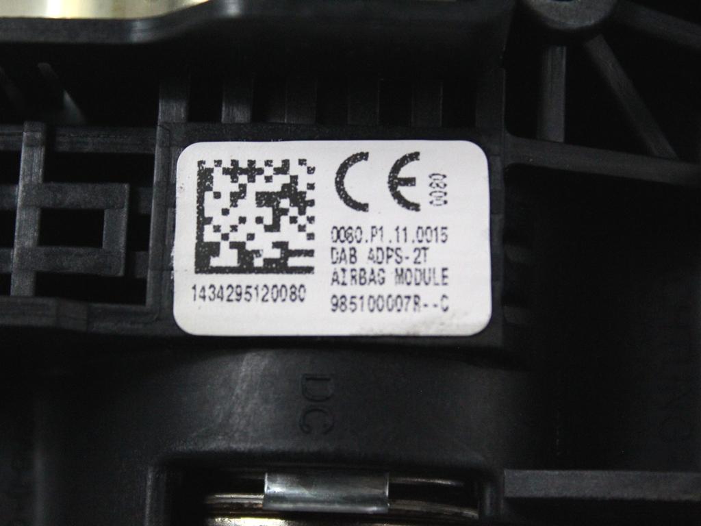 KIT AIRBAG KOMPLET OEM N. 31536 KIT AIRBAG COMPLETO ORIGINAL REZERVNI DEL RENAULT MEGANE MK3 BZ0/1 B3 DZ0/1 KZ0/1 BER/SPORTOUR/ESTATE (2009 - 2015) DIESEL LETNIK 2014