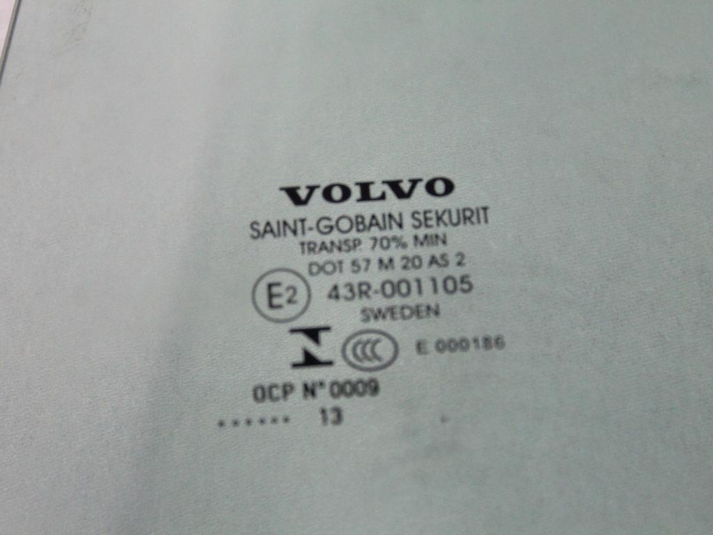 ZADNJA LEVA STEKLO OEM N. 31335328 ORIGINAL REZERVNI DEL VOLVO V60 MK1 (2010 - 2018)DIESEL LETNIK 2013