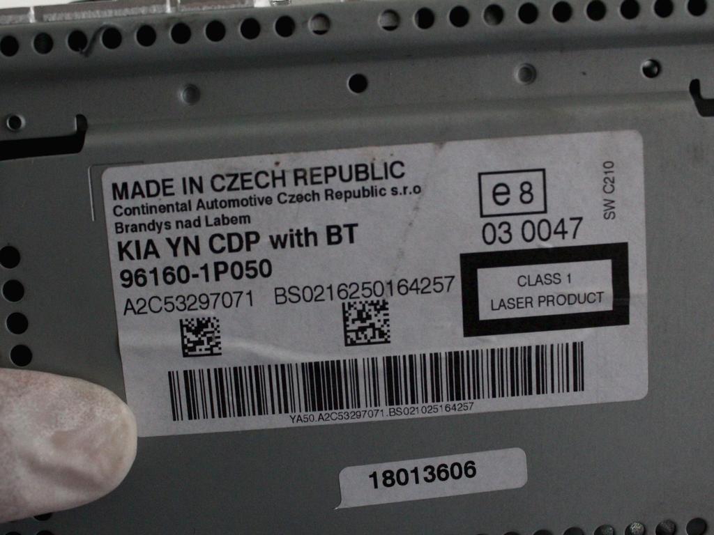 RADIO CD / OJACEVALNIK / IMETNIK HIFI OEM N. 96160-1P050 ORIGINAL REZERVNI DEL KIA VENGA YN (2010 - 2019)DIESEL LETNIK 2016