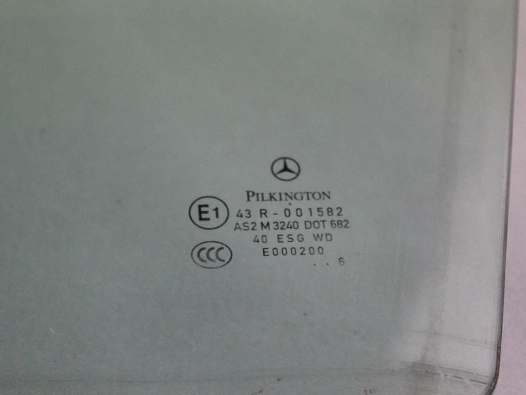 STEKLO SPREDNJIH LEVIH VRAT OEM N. A1697250110 ORIGINAL REZERVNI DEL MERCEDES CLASSE A W169 5P C169 3P (2004 - 04/2008) DIESEL LETNIK 2006