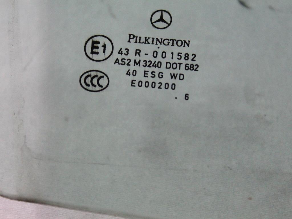 STEKLO SPREDNJIH DESNIH VRAT OEM N. A1697250210 ORIGINAL REZERVNI DEL MERCEDES CLASSE A W169 5P C169 3P (2004 - 04/2008) DIESEL LETNIK 2006