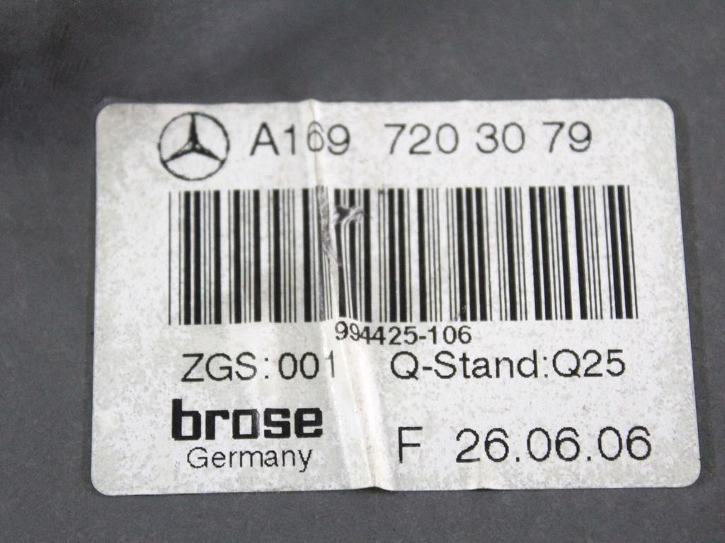 MEHANIZEM DVIGA SPREDNJIH STEKEL  OEM N. 18264 SISTEMA ALZACRISTALLO PORTA ANTERIORE ELETTR ORIGINAL REZERVNI DEL MERCEDES CLASSE A W169 5P C169 3P (2004 - 04/2008) DIESEL LETNIK 2006