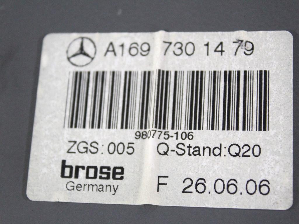 MEHANIZEM DVIGA ZADNJIH STEKEL  OEM N. 18264 SISTEMA ALZACRISTALLO PORTA POSTERIORE ELETT ORIGINAL REZERVNI DEL MERCEDES CLASSE A W169 5P C169 3P (2004 - 04/2008) DIESEL LETNIK 2006