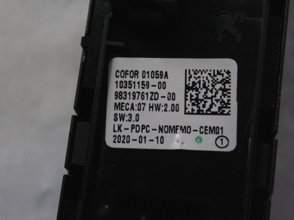 STIKALO SPREDNJIH LEVIH SIP OEM N. 98319761ZD ORIGINAL REZERVNI DEL OPEL GRANDLAND X A18 (2017 - 2021)DIESEL LETNIK 2020