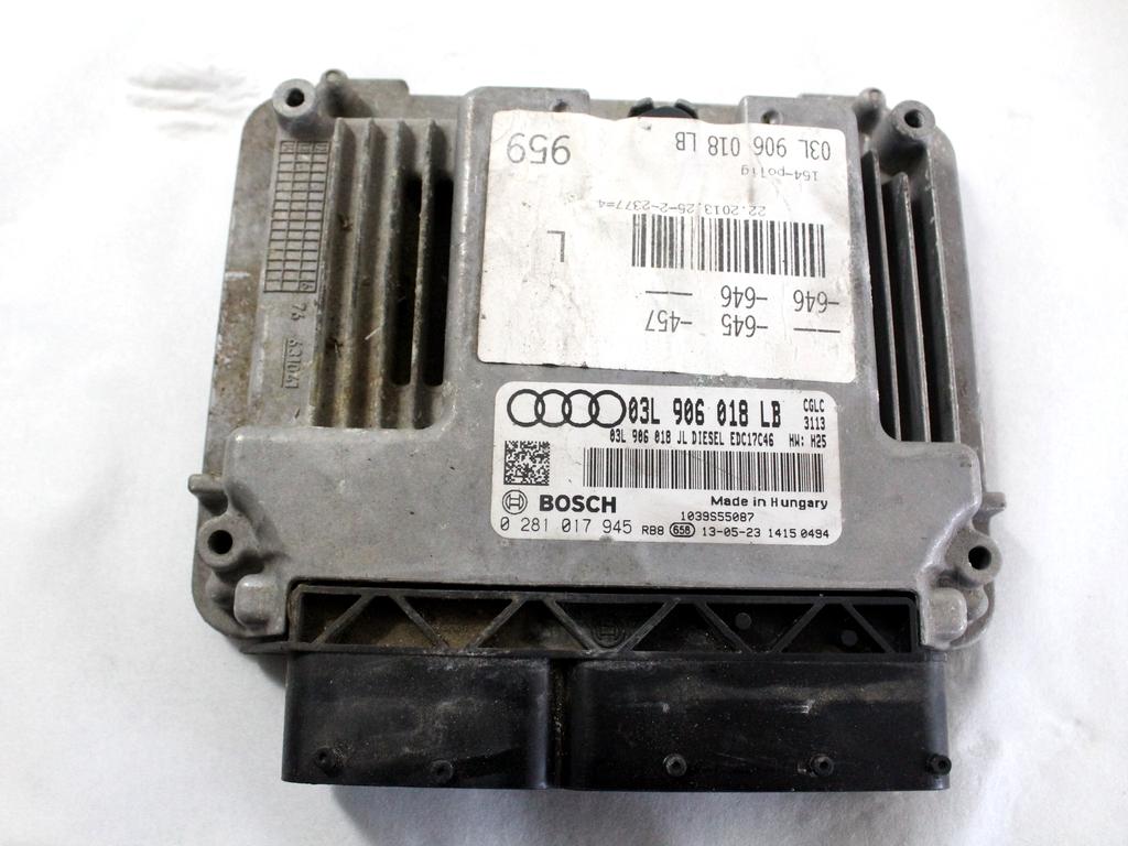 KOMPLET ODKLEPANJE IN VZIG  OEM N. 10413 KIT ACCENSIONE AVVIAMENTO ORIGINAL REZERVNI DEL AUDI A6 C7 BER/SW/ALLROAD (2011 - 2018)DIESEL LETNIK 2013