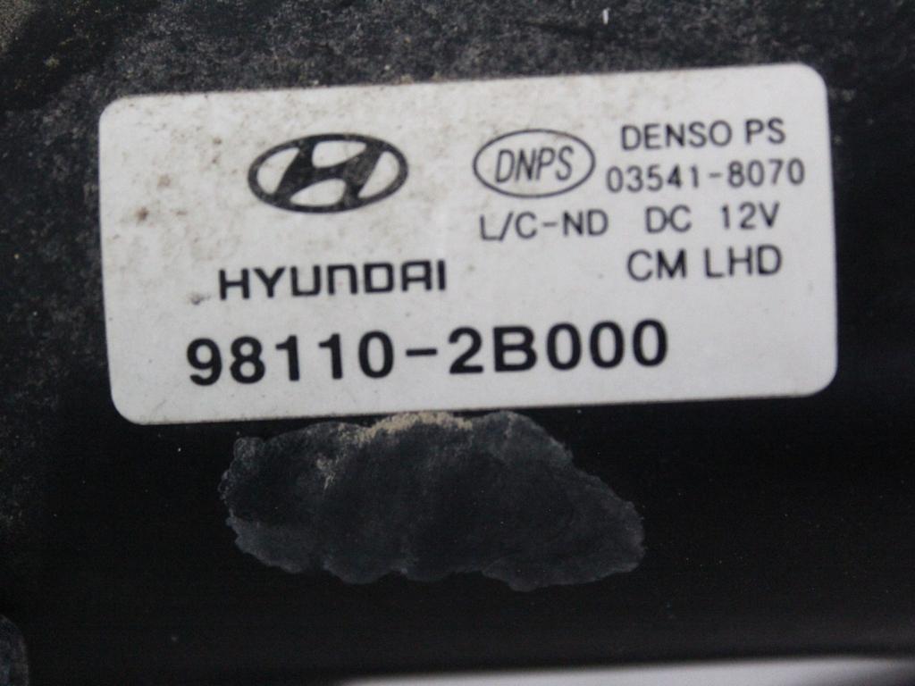 MOTORCEK PREDNJIH BRISALCEV OEM N. 98110-2B000 ORIGINAL REZERVNI DEL HYUNDAI SANTA FE CM MK2 (2006 - 2012)DIESEL LETNIK 2011