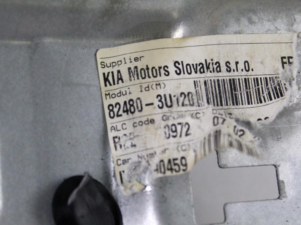 MEHANIZEM DVIGA SPREDNJIH STEKEL  OEM N. 18502 SISTEMA ALZACRISTALLO PORTA ANTERIORE ELETTR ORIGINAL REZERVNI DEL KIA SPORTAGE SL MK3 (2010 - 2016)DIESEL LETNIK 2013