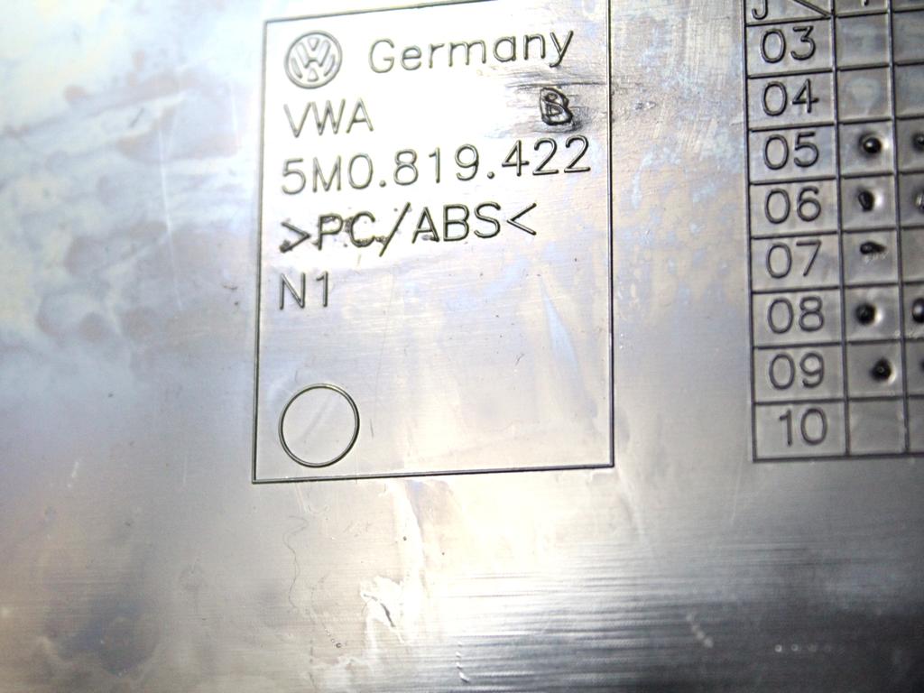 ARMATURNA PLO?CA OEM N. 5M0820039C ORIGINAL REZERVNI DEL VOLKSWAGEN TIGUAN 5N MK1 (2007 - 2011)DIESEL LETNIK 2009