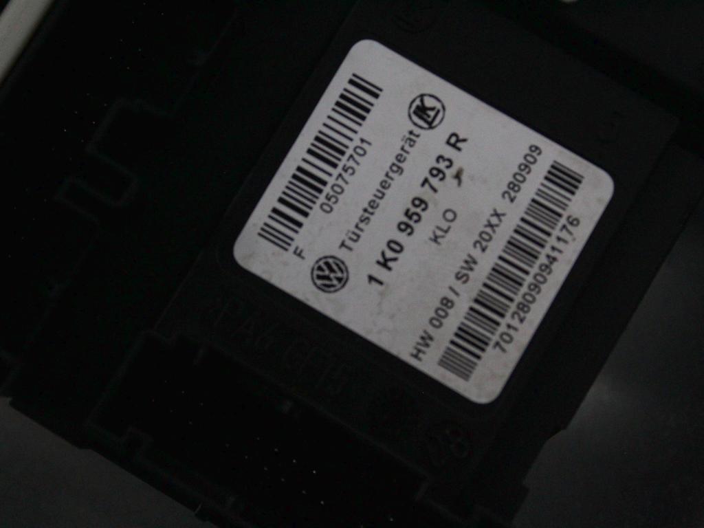 MEHANIZEM DVIGA SPREDNJIH STEKEL  OEM N. 23178 SISTEMA ALZACRISTALLO PORTA ANTERIORE ELETTR ORIGINAL REZERVNI DEL VOLKSWAGEN TIGUAN 5N MK1 (2007 - 2011)DIESEL LETNIK 2009