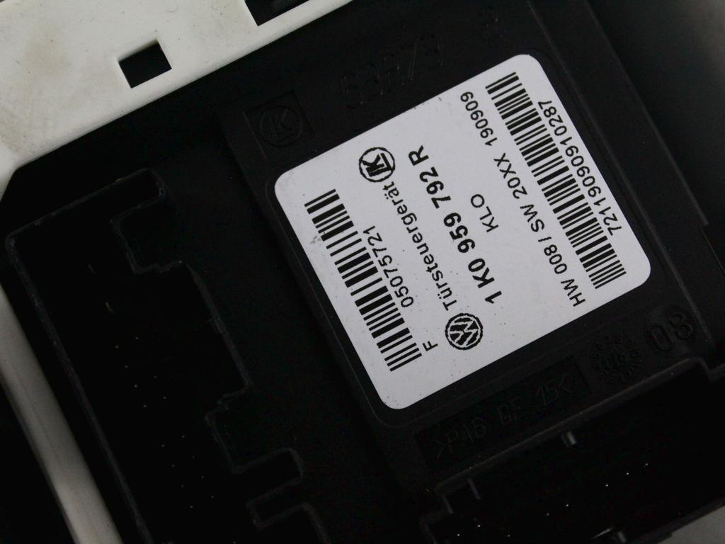 MEHANIZEM DVIGA SPREDNJIH STEKEL  OEM N. 23178 SISTEMA ALZACRISTALLO PORTA ANTERIORE ELETTR ORIGINAL REZERVNI DEL VOLKSWAGEN TIGUAN 5N MK1 (2007 - 2011)DIESEL LETNIK 2009