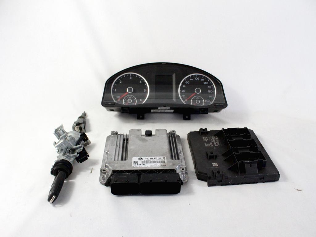 KOMPLET ODKLEPANJE IN VZIG  OEM N. 23178 KIT ACCENSIONE AVVIAMENTO ORIGINAL REZERVNI DEL VOLKSWAGEN TIGUAN 5N MK1 (2007 - 2011)DIESEL LETNIK 2009