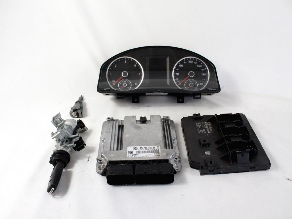 KOMPLET ODKLEPANJE IN VZIG  OEM N. 23178 KIT ACCENSIONE AVVIAMENTO ORIGINAL REZERVNI DEL VOLKSWAGEN TIGUAN 5N MK1 (2007 - 2011)DIESEL LETNIK 2009