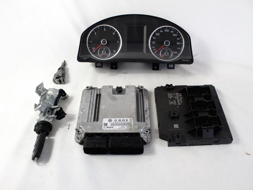 KOMPLET ODKLEPANJE IN VZIG  OEM N. 23178 KIT ACCENSIONE AVVIAMENTO ORIGINAL REZERVNI DEL VOLKSWAGEN TIGUAN 5N MK1 (2007 - 2011)DIESEL LETNIK 2009