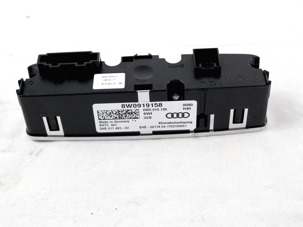 KONTROLNA ENOTA KLIMATSKE NAPRAVE / AVTOMATSKA KLIMATSKA NAPRAVA OEM N. 8W0919158 ORIGINAL REZERVNI DEL AUDI A4 B9 BER/SW/ALLROAD (2015 - 2019)DIESEL LETNIK 2017