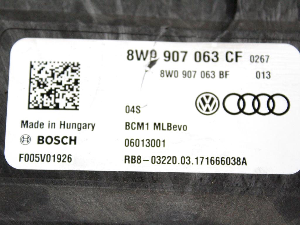 KOMPLET ODKLEPANJE IN VZIG  OEM N. 8W0907311B ORIGINAL REZERVNI DEL AUDI A4 B9 BER/SW/ALLROAD (2015 - 2019)DIESEL LETNIK 2017