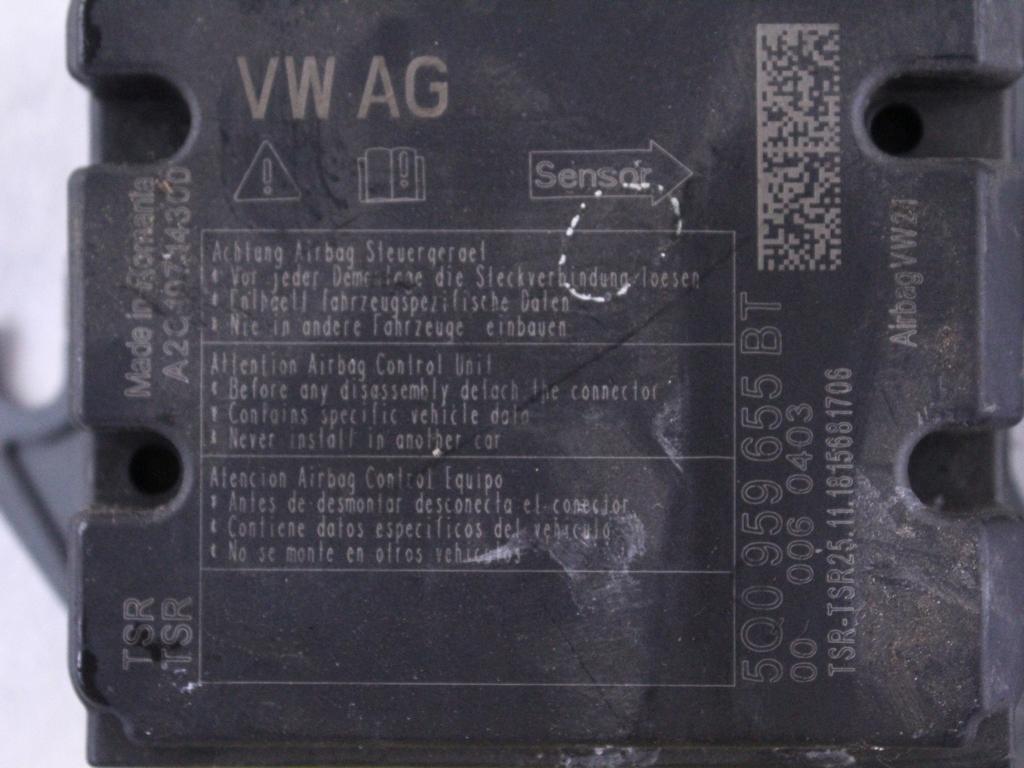 10 CENTRALINE AIRBAG USATE NON FUNZIONANTI DA RICODIFICARE 5Q0959655BN 5WA959655H 5Q0959655D 8W0959655F 6R0959655K 5Q0959655BT 6R0959655C 5K0959655D 5N0959655J 8K0959655J 