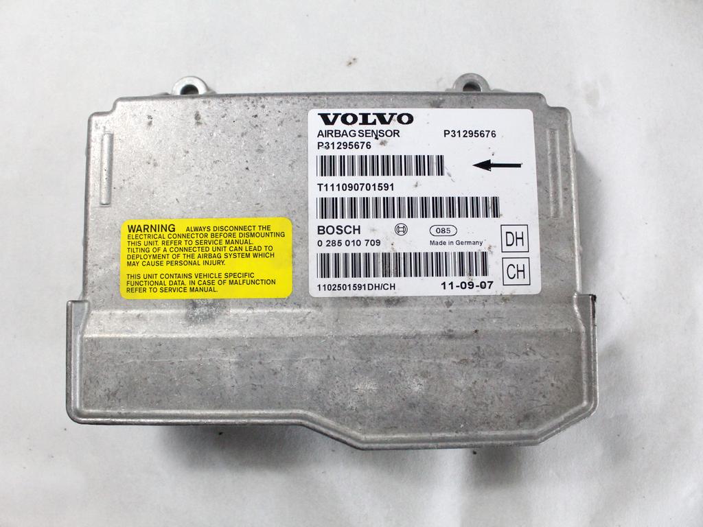 31295676 KIT AIRBAG VOLVO V70 SW 2.0 D 120KW AUT 5P (2011) RICAMBIO USATO CON CENTRALINA AIRBAG, AIRBAG VOLANTE, PRETENSIONATORI CINTURE DI SICUREZZA 31332820 39859386 39859385   