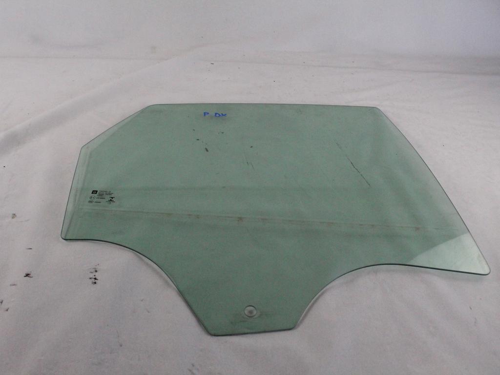 13457751 VETRO SCENDENTE PORTA POSTERIORE DESTRA OPEL CROSSLAND 1.2 B 61KW 5M 5P (2022) RICAMBIO USATO