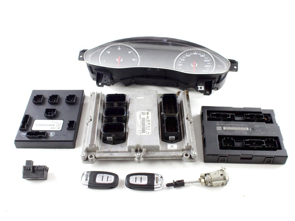 4G2907311B KIT ACCENSIONE AVVIAMENTO AUDI A6 C7 SW 3.0 D 160KW AUT 5P (2016) RICAMBIO USATO CON CENTRALINA MOTORE, QUADRO STRUMENTI CONTACHILOMETRI 0281032137 4G8920934R 4H0909131 4H0907063GH 4H0907064HN