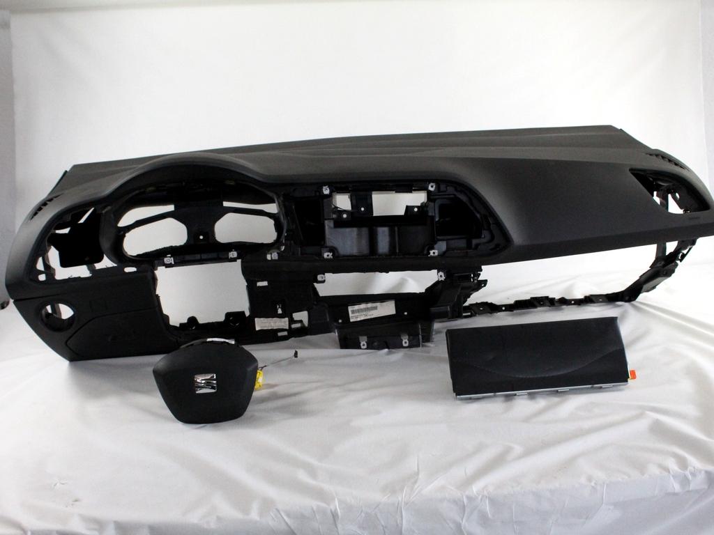 3Q0959655BH KIT AIRBAG SEAT LEON 1.6 D 85KW 5M 5P (2017) RICAMBIO USATO CON CENTRALINA AIRBAG, AIRBAG VOLANTE GUIDATORE, AIRBAG PASSEGGERO, AIRBAG GINOCCHIA, CRUSCOTTO 6F0880201JAAP 5F0880204A