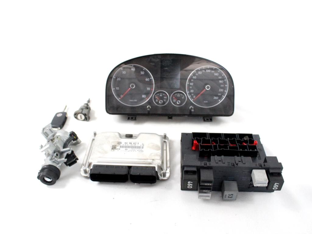 06G906022B KIT ACCENSIONE AVVIAMENTO VOLKSWAGEN TOURAN 2.0 M 80KW 5M 5P (2008) RICAMBIO USATO CON CENTRALINA MOTORE, QUADRO STRUMENTI, BLOCCHETTI ACCENSIONE APERTURA CON CHIAVE 0261201575 3C8937049E 1T0920874E