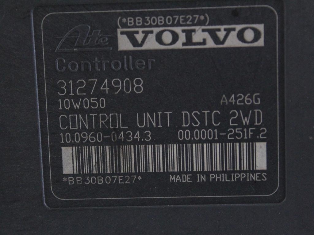 31274907 CENTRALINA POMPA AGGREGATO ABS VOLVO C30 1.6 D 80KW 5M 3P (2010) RICAMBIO USATO 4N51-2C405-GC 10.0206-0401.4 31274908 10.0960-0434.3 00.0001-251F.2