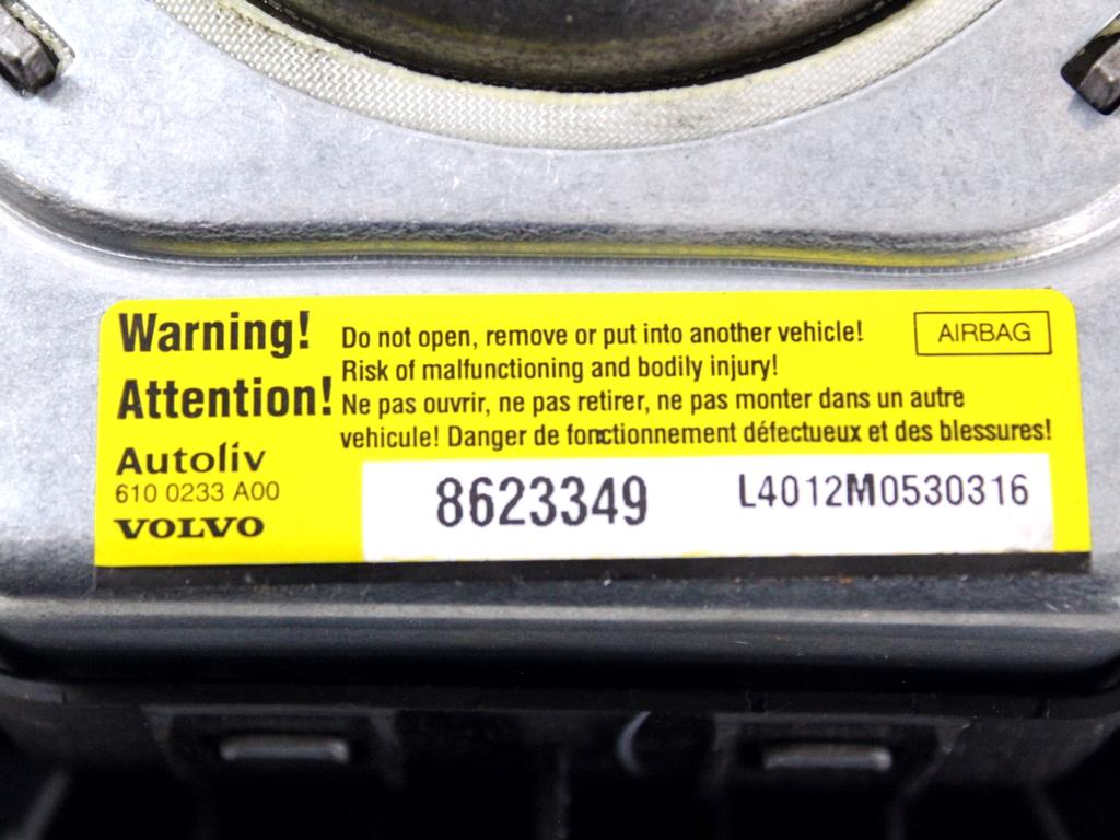 31295109 KIT AIRBAG VOLVO C30 1.6 D 80KW 5M 3P (2010) RICAMBIO USATO CON PRETENSIONATORI CINTURE DI SICUREZZA, CENTRALINA AIRBAG, AIRBAG VOLANTE GUIDATORE, AIRBAG PASSEGGERO, CRUSCOTTO 8623349 8623351