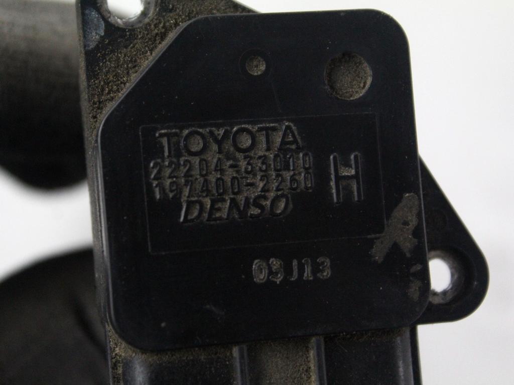 22204-33010 FLUSSOMETRO DEBIMETRO TOYOTA AURIS 1.4 D 66KW 5M 5P (2007) RICAMBIO USATO