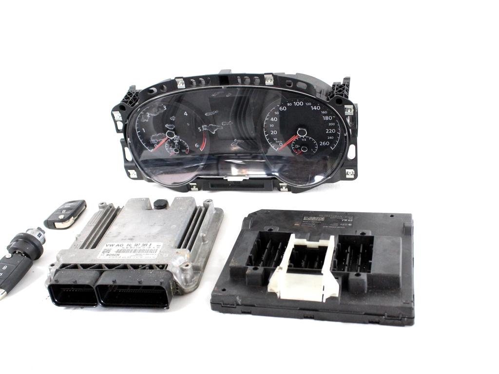 04L907309B KIT ACCENSIONE AVVIAMENTO VOLKSWAGEN GOLF 7 1.6 D 77KW 5M 5P (2013) RICAMBIO USATO CON CENTRALINA MOTORE, QUADRO STRUMENTI, BLOCCHETTI ACCENSIONE APERTURA CON CHIAVE 0281018510 5Q0937084N 5G0920860A