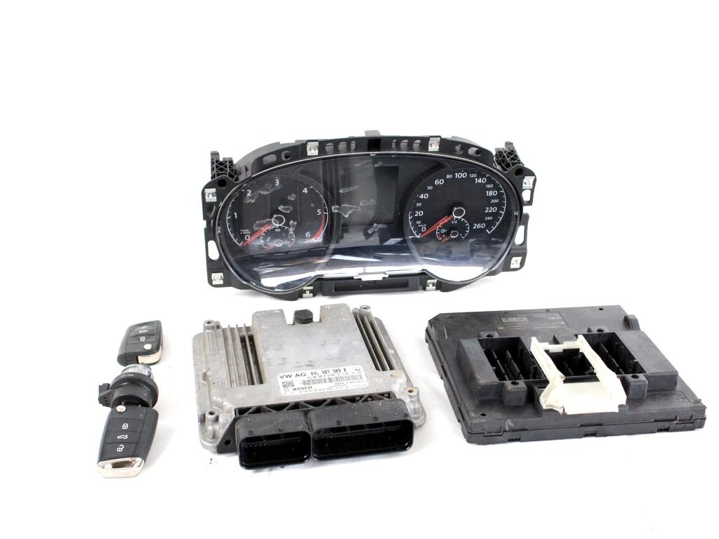 04L907309B KIT ACCENSIONE AVVIAMENTO VOLKSWAGEN GOLF 7 1.6 D 77KW 5M 5P (2013) RICAMBIO USATO CON CENTRALINA MOTORE, QUADRO STRUMENTI, BLOCCHETTI ACCENSIONE APERTURA CON CHIAVE 0281018510 5Q0937084N 5G0920860A