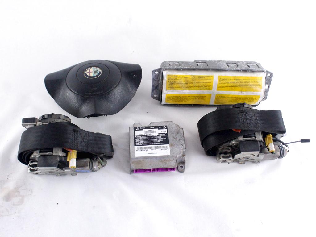 46842421 KIT AIRBAG ALFA ROMEO 147 1.9 D 85KW 5M 3P (2003) RICAMBIO USATO CON CENTRALINA AIRBAG, AIRBAG VOLANTE, AIRBAG PASSEGGERO, PRETENSIONATORI CINTURE DI SICUREZZA 46748661 735289920