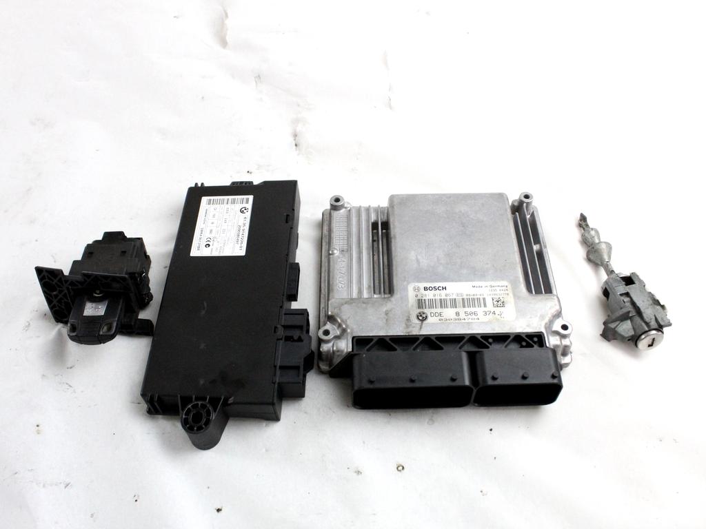 8506374 KIT ACCENSIONE AVVIAMENTO BMW SERIE 3 320D E91 2.0 D 4X4 130KW AUT 5P (2009) RICAMBIO USATO CON CENTRALINA MOTORE, BLOCCHETTI ACCENSIONE APERTURA CON CHIAVE 0281016067 61359147226