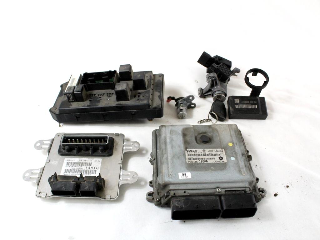 05187180AA KIT ACCENSIONE AVVIAMENTO JEEP GRAND CHEROKEE 3.0 D 160KW AUT 5P (2008) RICAMBIO USATO CON CENTRALINA MOTORE, BLOCCHETTI ACCENSIONE APERTURA CON CHIAVE 0281013640 04692138AG 04692107AI 56049915AA 56053017AX 04685719AB 56010568AD