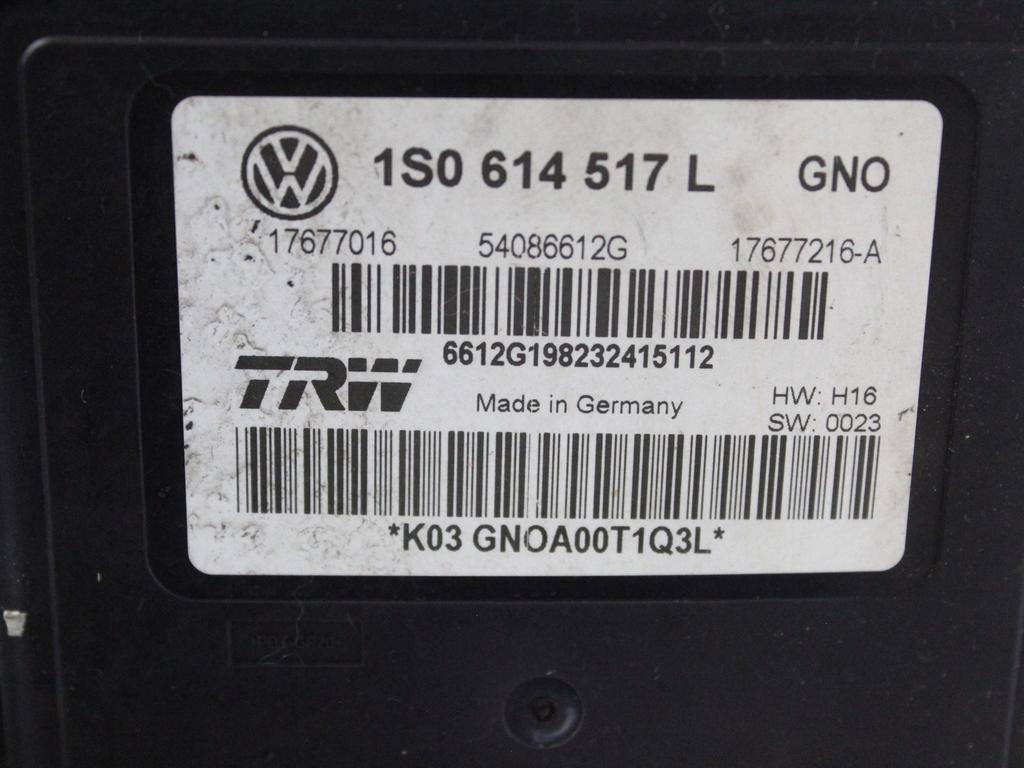 1S0614517L CENTRALINA POMPA AGGREGATO ABS VOLKSWAGEN UP 1.0 B 44KW AUT 5P (2015) RICAMBIO USATO