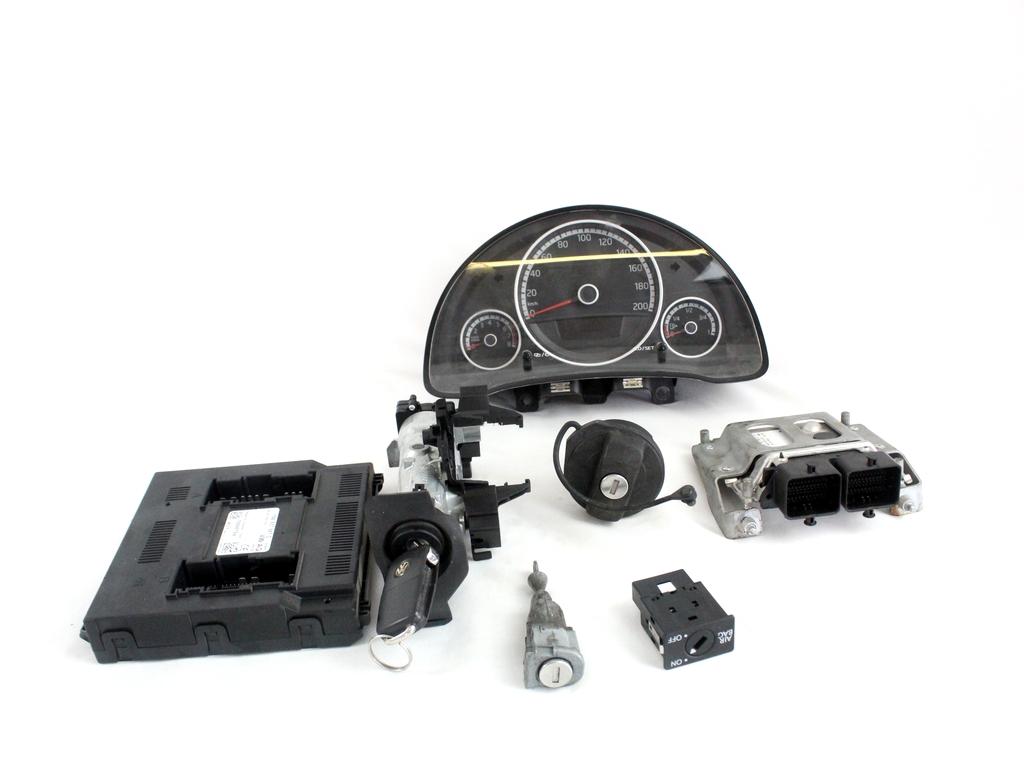 04C907309N KIT ACCENSIONE AVVIAMENTO VOLKSWAGEN UP 1.0 B 44KW AUT 5P (2015) RICAMBIO USATO CON CENTRALINA MOTORE, BLOCCHETTI ACCENSIONE APERTURA CON CHIAVE 04C906020AM 1K0905851 1S0937087D 1S0920861E