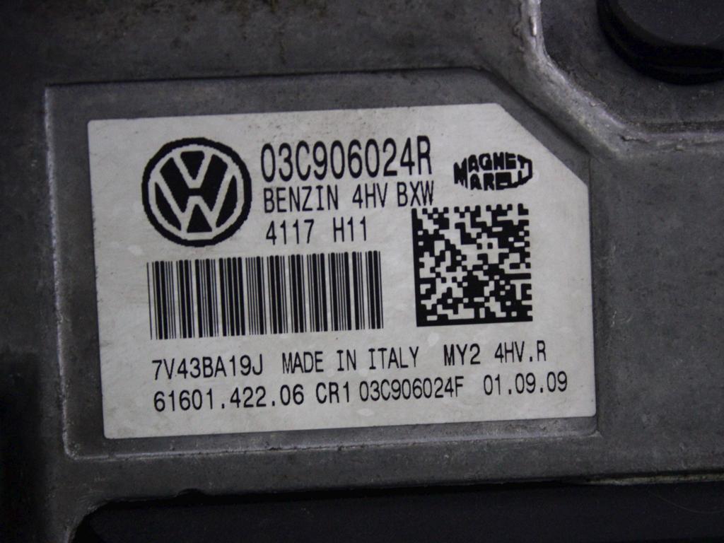 03C906024R KIT ACCENSIONE AVVIAMENTO SKODA ROOMSTER 1.4 B 63KW 5M 5P (2009) RICAMBIO USATO CON CENTRALINA MOTORE, BLOCCHETTI ACCENSIONE APERTURA, QUADRO STRUMENTI CONTACHILOMETRI 6Q1937049F 5J0920811B 4B0905851C