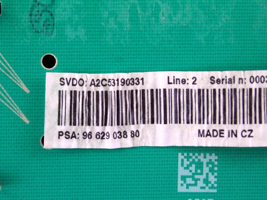 9662903880 QUADRO STRUMENTI CONTACHILOMETRI PEUGEOT 207 1.4 B 65KW 5M 5P (2007) RICAMBIO USATO