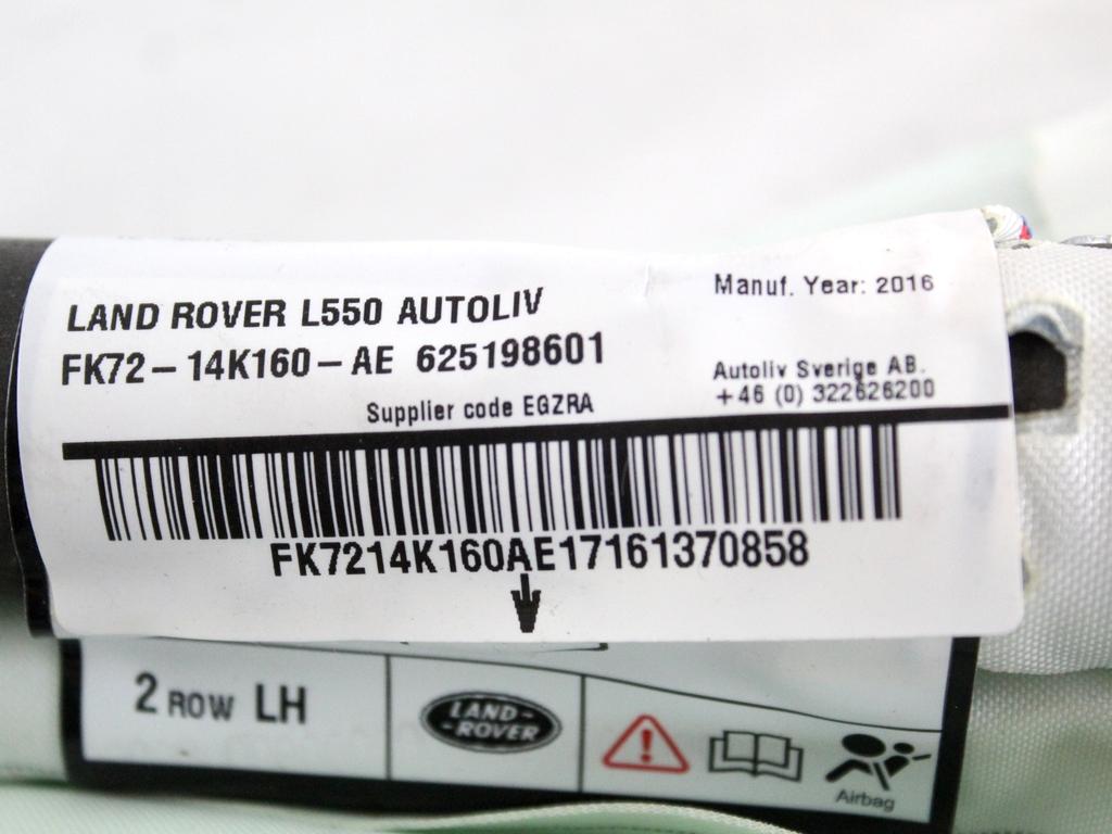 FK72-14K160-AE AIRBAG LATERALE A TENDINA LATO SINISTRO LAND ROVER DISCOVERY SPORT L550 2.0 D 4X4 132KW AUT 5P (2017) RICAMBIO USATO  