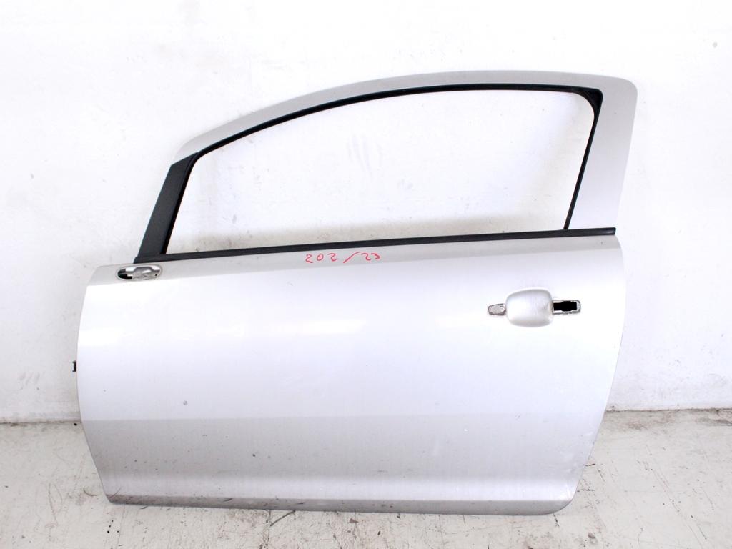 93191126 PORTA ANTERIORE SINISTRA GUIDATORE OPEL CORSA D 1.2 B 59KW 5M 3P (2009) RICAMBIO USATO LEGGERMENTE STRISCIATA