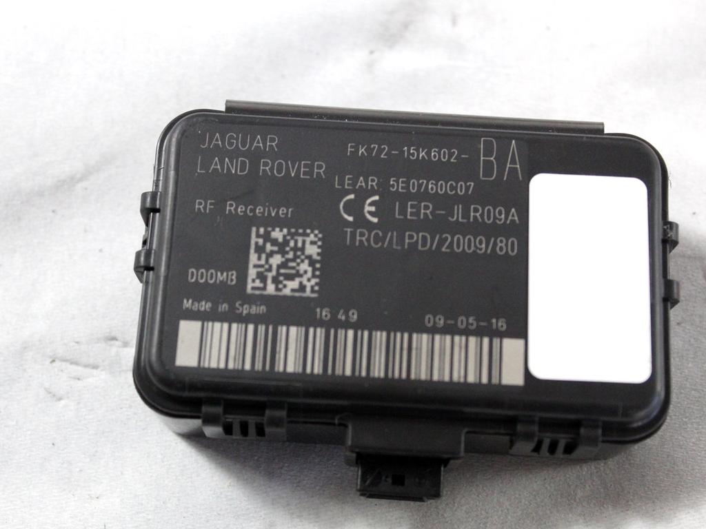 GX73-12C520-FAF KIT ACCENSIONE AVVIAMENTO LAND ROVER DISCOVERY SPORT L550 2.0 D 4X4 132KW AUT 5P (2017) RICAMBIO USATO CENTRALINA MOTORE, QUADRO, DOPPIA CHIAVE 0281032607 FK72-19H440-BF FK72-14F041-AC GK7210849EC BJ32-3K772-AD AH4N-15607-AE FK72-15K602-BA