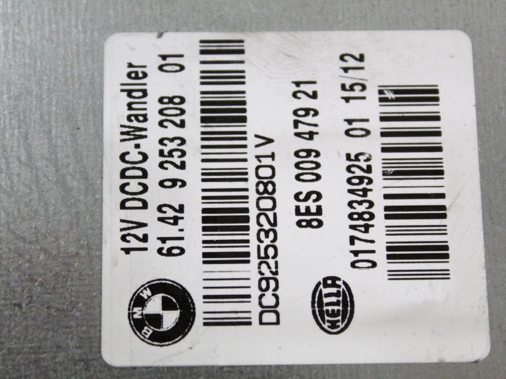 61429253208 CENTRALINA MODULO CONVERTITORE DI TENSIONE DC/DC BMW X1 E84 18D 2.0 D 105KW 6M 5P (2012) RICAMBIO USATO 